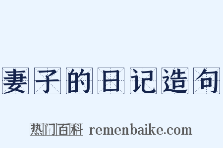 妻子的日记造句是什么意思的图片